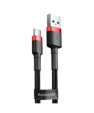 Кабель Baseus Cafule Type-C Cable 2A (3m) Red/black