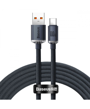 Кабель Baseus Crystal Shine Series Fast Charging Type-C 100W (2m) Black