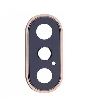 Стекло камеры с ободом и держателем iPhone XS/ XS Max gold original