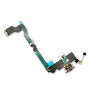 Шлейф (flex) для iPhone ХS Max gold с разъемом зарядки и микрофоном Оригинал