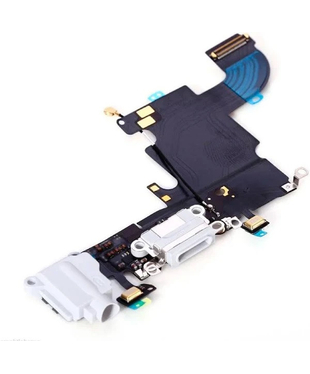 Шлейф (flex) для iPhone 6S white с разъемом зарядки и микрофоном Оригинал