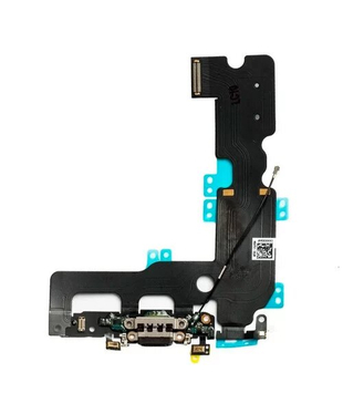 Шлейф (flex) для iPhone 7 black с разъемом зарядки и микрофоном Оригинал