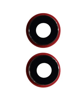 Стекло камеры з ободом iPhone 11 red original