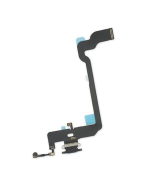 Шлейф (flex) для iPhone ХS gold с разъемом зарядки и микрофоном Оригинал