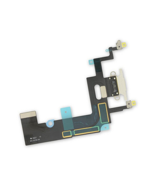 Шлейф (flex) для iPhone XR white с разъемом зарядки и микрофоном Оригинал