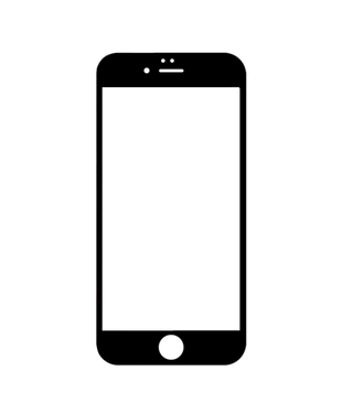 Защитное стекло для iPhone 6/6S Black Full Glue 9D