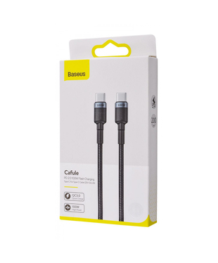 Кабель Baseus Cafule Flash Charging Type-C to Type-C PD 2.0 100W (2m) Red/black