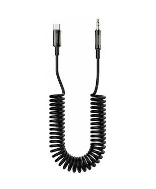 Кабель AUX Proove Steel Spring Type-C to 3.5 (1m) Black