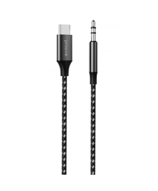 Кабель AUX Proove SoundMesh Type-C to 3.5mm (1m) Gray