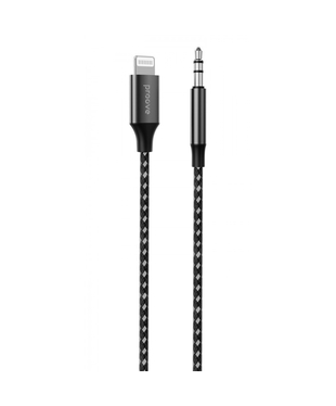Кабель AUX Proove SoundMesh Lightning to 3.5mm (1m) Gray