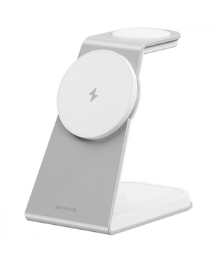 Бездротовий зарядний пристрій Proove Omni Power 3 in 1 White