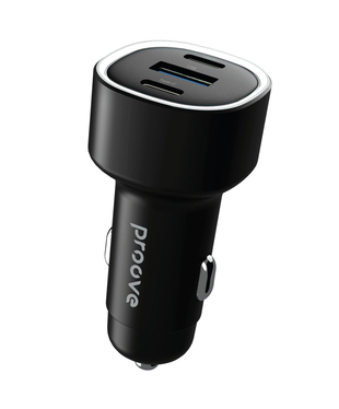 Автомобільний зарядний пристрій Proove Flash 60W (2Type-C + USB) Black