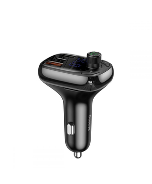 Автомобільний зарядний пристрій Baseus FM Launcher S-13 36W (PD+QC3.0) Type-C+2USB Black