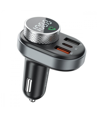 Автомобільний зарядний пристрій Proove FM Launcher Sound Link 30W (PD+QC3.0) Type-C+USB Black