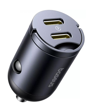 Автомобільний зарядний пристрій Baseus Tiny Star Mini Car Charger 2xType-C 30W Black