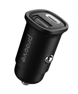 Автомобільний зарядний пристрій Proove Flash 30W (Type-C + USB) Black
