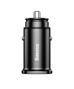 Автомобільний зарядний пристрій Baseus Square Metal QC 3.0 30W 2USB Black