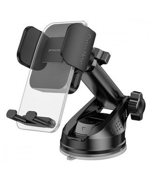 Автомобільний тримач Proove Crystal Clamp Plus Suction Type Car Mount Black