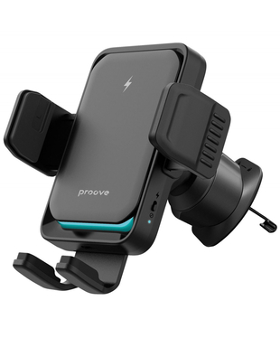 Автомобільний тримач з бездротовою зарядкою Proove Sonic Pro 15W Black