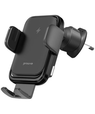 Автомобільний тримач з бездротовою зарядкою Proove Nitro Charge 15W Matte black