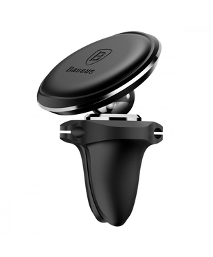 Автомобільний тримач Baseus Magnetic Car Mount with Cable Clip Air Vent Version Black