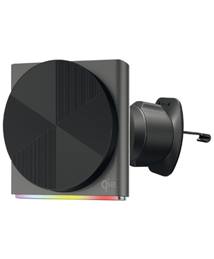 Автомобільний тримач з бездротовою зарядкою Proove Neostorm QI2 15W Gray