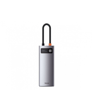 USB-хаб Baseus Metal Gleam Series 5-in-1 Multifunctional Type-C HUB Docking Station Gray (Type-C to HDMI*1+USB3.0*3+PD*1) (CAHUB-CX0G)