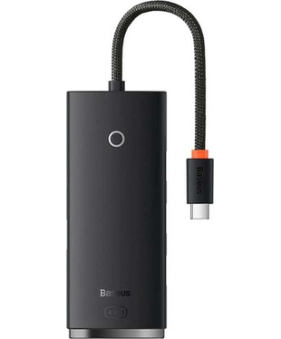 USB-хаб Baseus Lite Series 4-Port Type-C HUB Adapter (Type-C to USB 3.0*4) 25cm Black (WKQX030301)