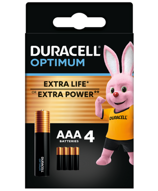 Батарейка DURACELL LR03 KPD 04*10 Optimum уп. 1x4 шт.