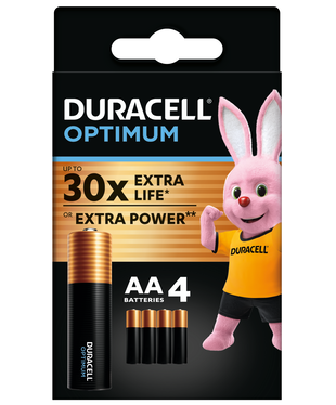 Батарейка DURACELL LR06 KPD 04*10 Optimum уп. 1x4 шт.