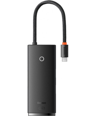 USB-хаб Baseus Lite Series 5-Port Type-C HUB Docking Station (Type-C to HDMI+USB3.0*3+PD) Black (WKQX040001)