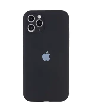 Чехол силиконовый  Full Cover Apple iPhone 12 Pro Max Black закрытая камера