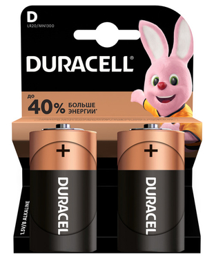 Батарейка DURACELL D/ LR20 /MN1300 KPN 2шт.