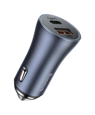Автомобильное зарядное устройство Baseus Golden Contactor Pro Dual Fast Charger Car Charger U+C 40W Dark Gray (CGJP020013)