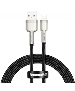 Кабель Baseus Cafule Series Metal Data Cable USB to IP 2.4A 1m Black (CALJK-A01)