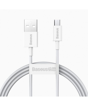 Кабель Baseus Superior Series Fast Charging Data Cable USB to Micro 2A 2m White (CAMYS-A02)