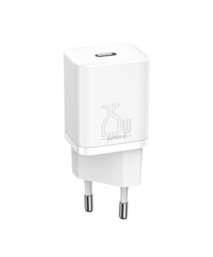 Мережевий зарядний пристрій Baseus Super Si Quick Charger 1C 25W EU White (CCSP020102)