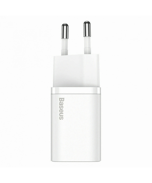 Сетевое зарядное устройство Baseus Super Si Quick Charger 1C 20W EU Sets White (TZCCSUP-B02)