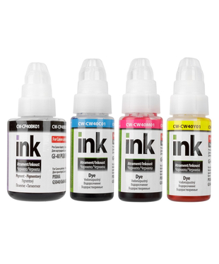 Комплект чорнил ColorWay до Canon CP40/CW40 BK/C/M/Y Pigment/Dye-based 135 ml + 3 x 70 ml (CW-CP40/CW40SET01)