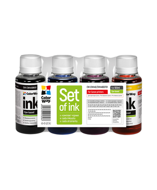 Комплект чорнил ColorWay до Canon CW445/CW446 BK/C/M/Y Dye-based 4 x 200 ml (CW-CW445/CW446SET02)