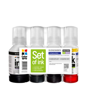 Комплект чорнил ColorWay до Epson EP415/EW415 BK/C/M/Y Dye-based 127 ml + 3 x 70 ml (CW-EP415/EW415SET01)