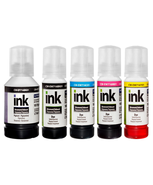 Комплект чорнил ColorWay до Epson EP716/EW716 BK/C/M/Y Dye-based 140 ml + 4 x 70 ml (CW-EP716/EW716SET01)