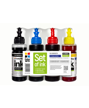 Комплект чорнил ColorWay до Epson EW610 BK/C/M/Y Dye-based 4 x 100 ml (CW-EW610SET01)