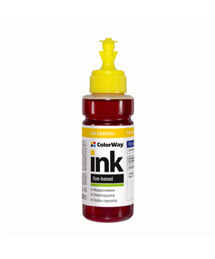 Чорнило ColorWay до Epson EW810 Y Dye-based 100 ml (CW-EW810Y01)