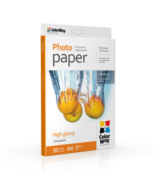 Фотопапір ColorWay глянцевий 200 г/м², A4, 50 арк. (PG200050A4)