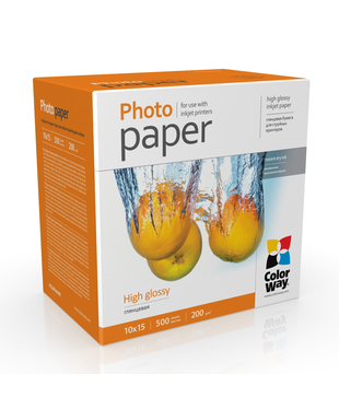 Фотопапір ColorWay глянцевий 200 г/м², 10х15, 500 арк. (PG2005004R)