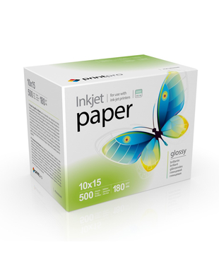 Фотопапір PrintPro глянцевий 180 г/м², 10х15, 500 арк. (PGE1805004R)