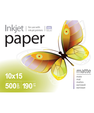 Фотопапір PrintPro матовий 190 г/м², 10х15, 500 арк. (PME1905004R)