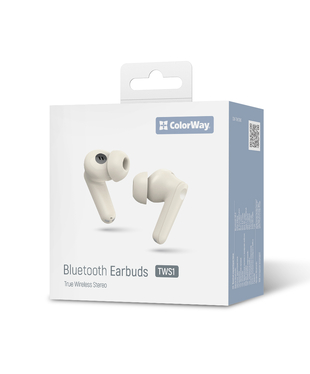 Навушники СolorWay Slim TWS-1 Earbuds Long Life Бежеві (CW-TWS1BE)