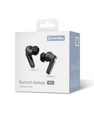 Навушники СolorWay Slim TWS-1 Earbuds Long Life Чорні (CW-TWS1BK1)